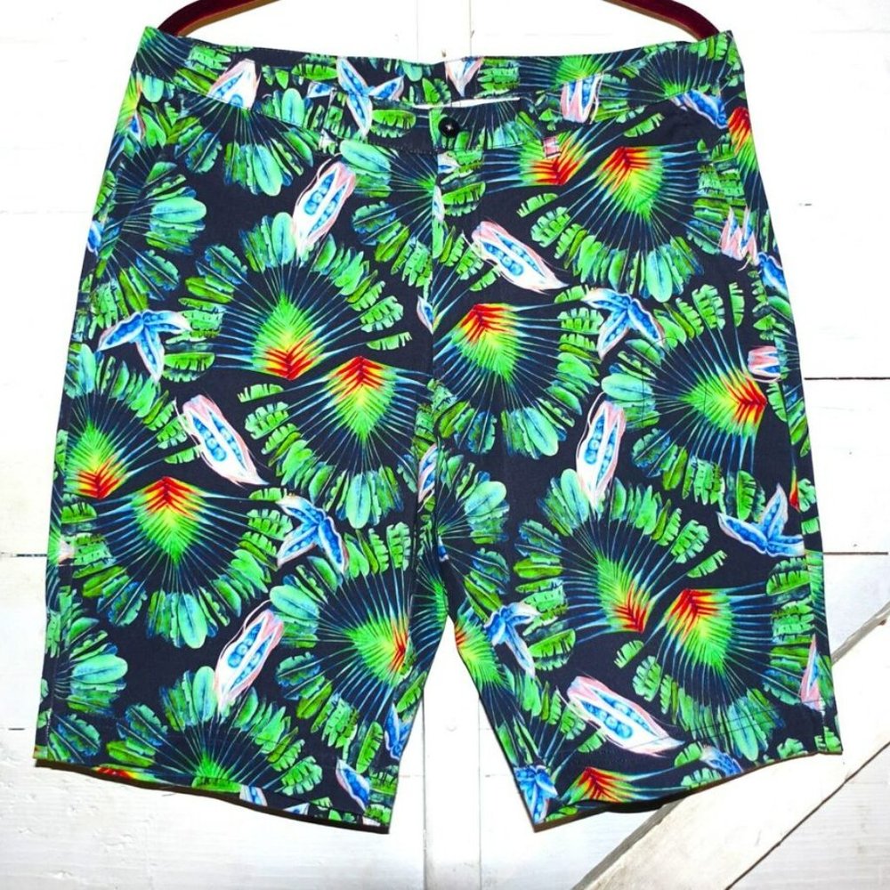 Paisley & Gray Green Floral Bermuda Shorts W32 NWT $90.00